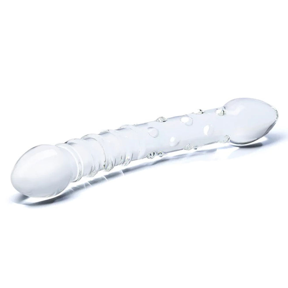 Double Trouble Glass Dildo by Electric Novelties