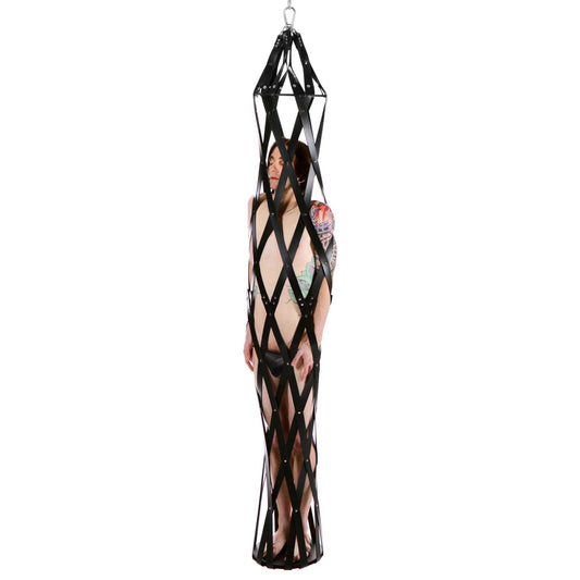 "Hanging Rubber Strap Cage - Black MS-AD743"