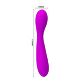 Pretty Love Nigel Rechargeable Vibrator — 30 Functions, Purple, 6.82 in - BI-014422