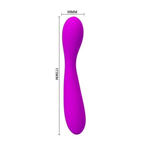 Pretty Love Nigel Rechargeable Vibrator — 30 Functions, Purple, 6.82 in - BI-014422