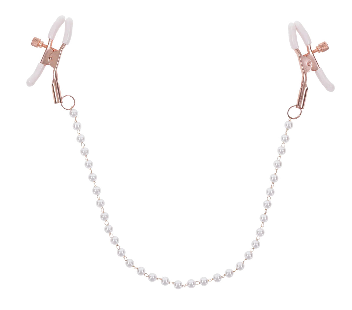 Sportsheets Peaches N Creame Pearl Nipple Clamps - Pink - SS09964