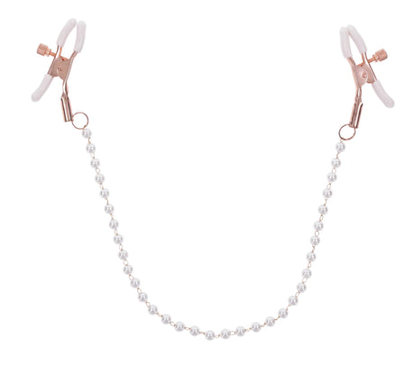 Sportsheets Peaches N Creame Pearl Nipple Clamps - Pink - SS09964