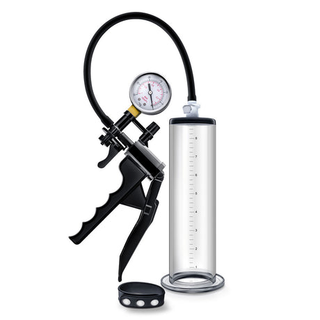 Blush Performance VX8 Premium Penis Pump with Silicone Cock Strap, Clear - BL-06101