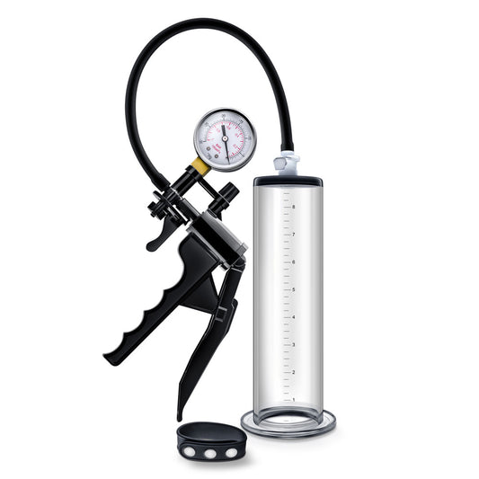 Blush Performance VX8 Premium Penis Pump with Silicone Cock Strap, Clear - BL-06101