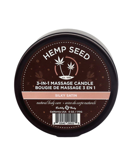 Earthly Body 3-in-1 Massage Candle, 6 oz — Silky Satin - EB-HSCH022C