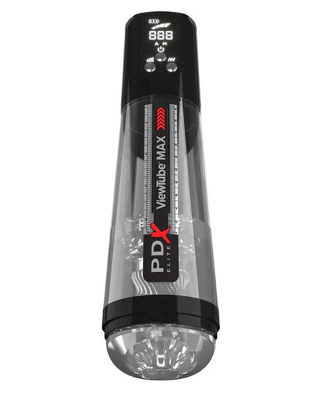 Pipedream PDX Elite ViewTube Stroker — Black, 12" - PDRD553-23