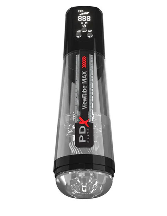 Pipedream PDX Elite ViewTube Stroker — Black, 12" - PDRD553-23
