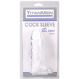 Doc Johnson Titanmen Cock Sleeve with Ball Strap — 6 Inch Clear - DJ3400-27-CD