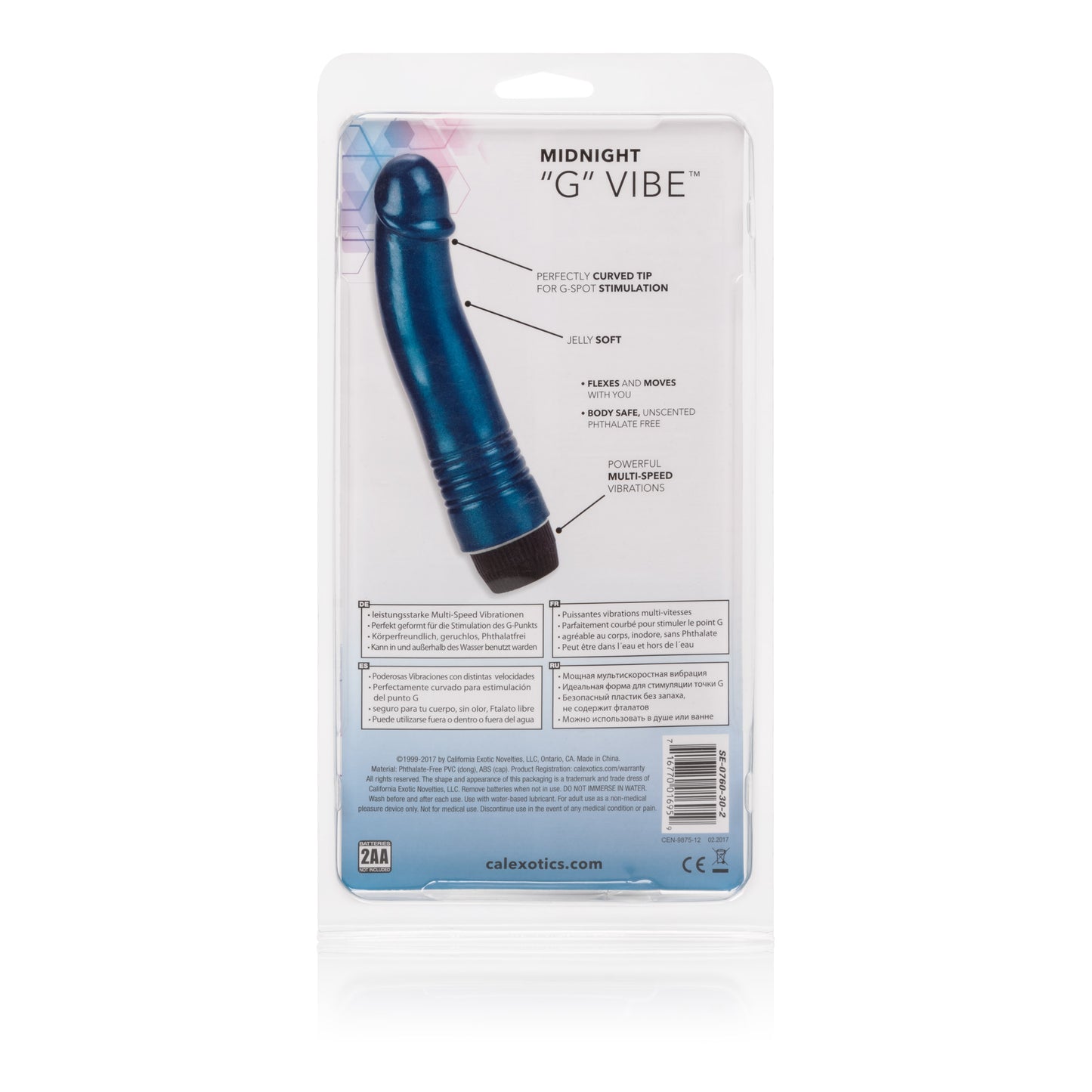 Midnight G Spot Vibrator 6.75 Inches by CalExotics