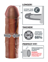 Pipedream Fantasy X-Tension Mega 2-Inch Penis Extension — Brown - PD4114-29