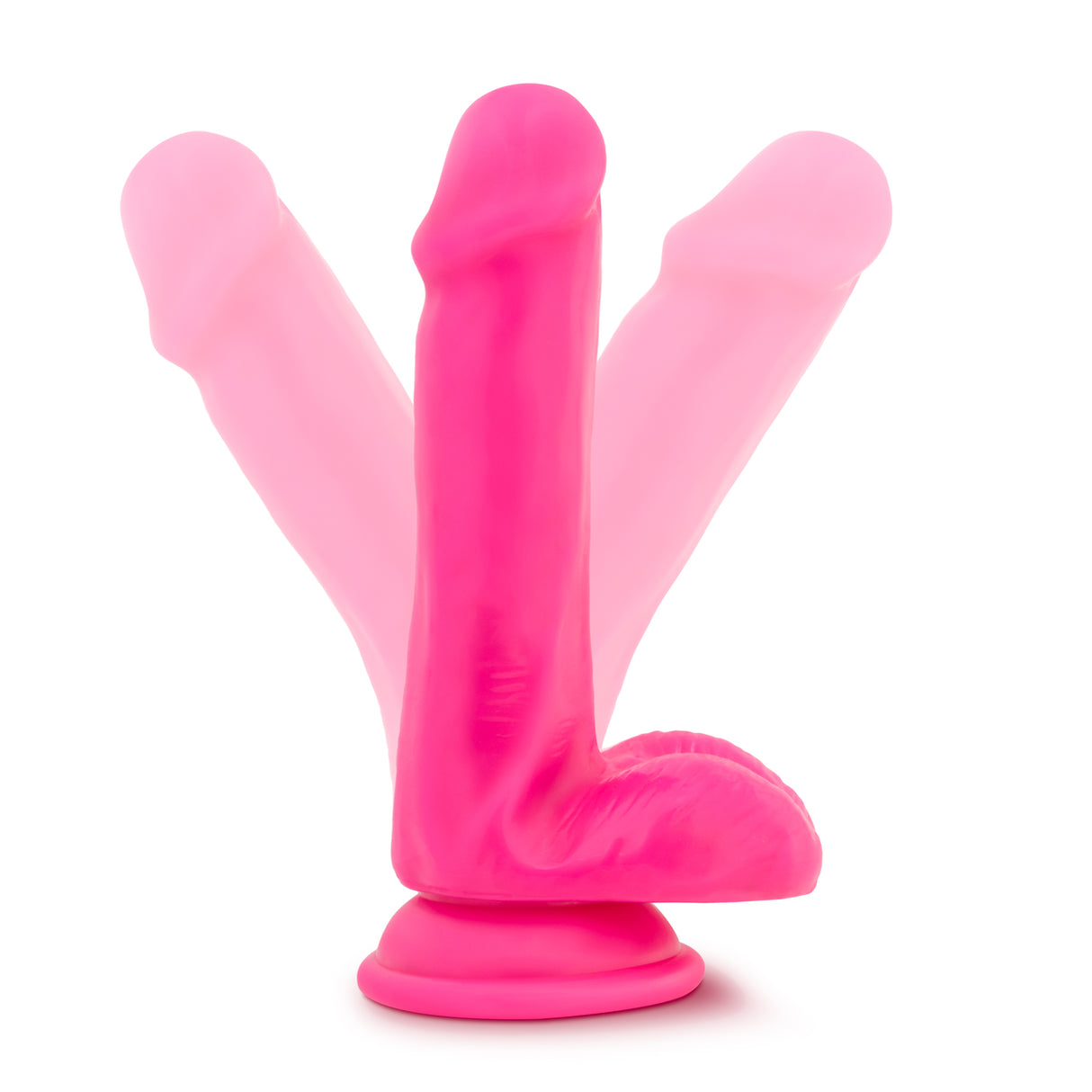 Blush Neo Dual Density Dildo, 6 Inch — Neon Pink - BL-59600