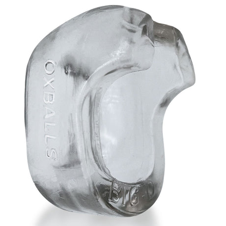 Oxballs Big-D Cockring — Clear Oval Fit with Gripper Flanges - OX-3076-CLR