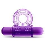 Blush Play With Me Vibrating Cock Ring, Purple - BL-77901