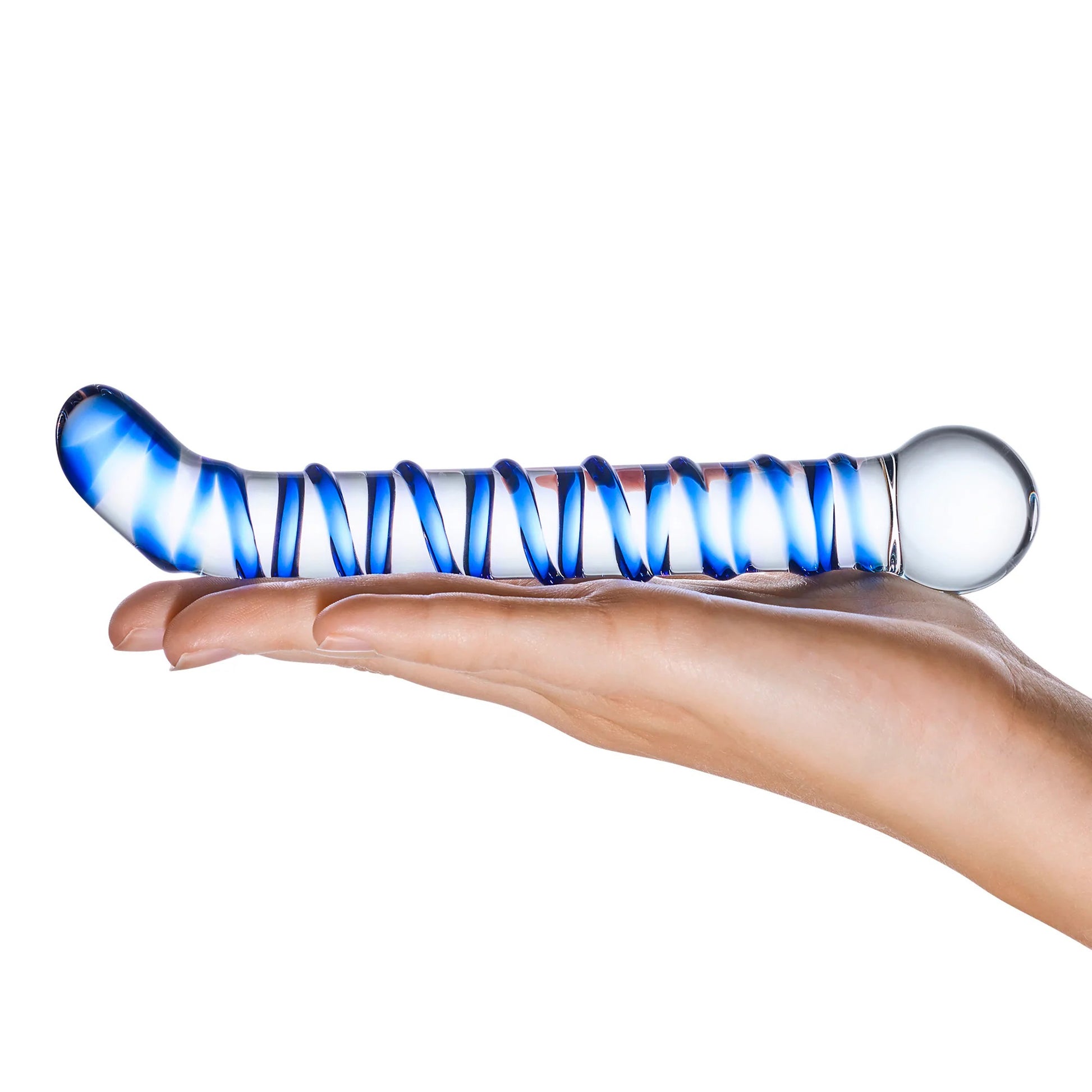 Mr. Swirly 6.5 Inch G-Spot Glass Dildo by Electric Novelties