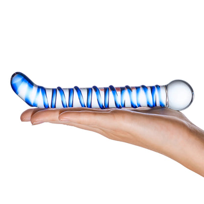 Mr. Swirly 6.5 Inch G-Spot Glass Dildo by Electric Novelties