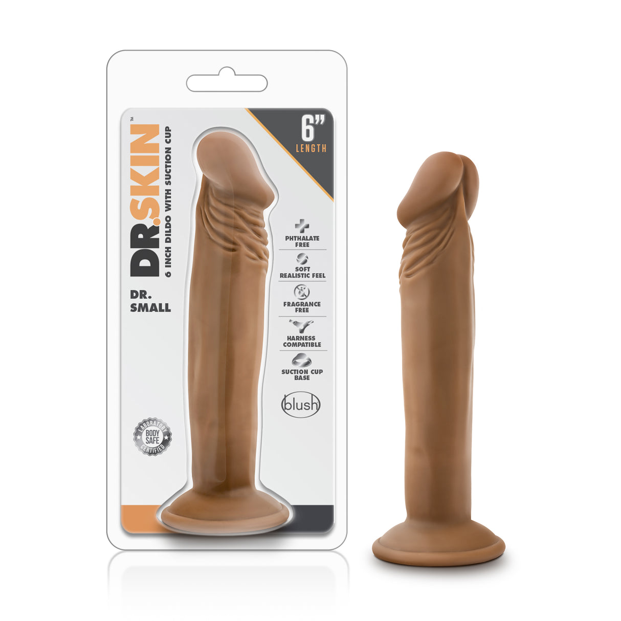 Blush Dr. Small 6-Inch Dildo, Mocha - BL-14627