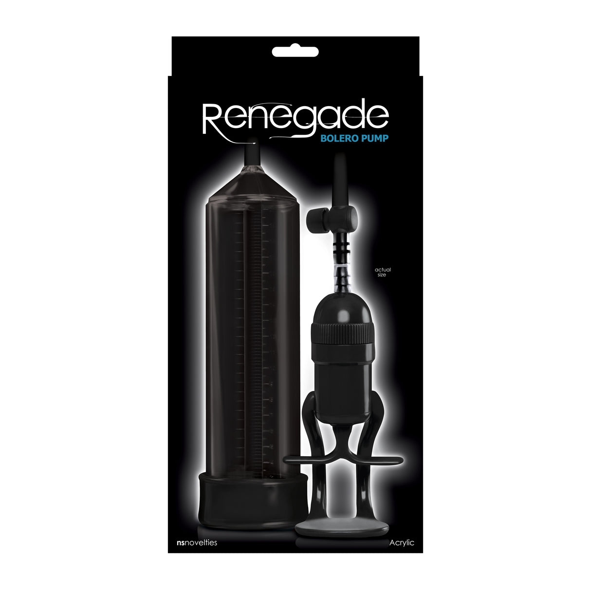 nsnovelties Renegade Bolero Penis Pump — 9-inch Acrylic, Black - NSN1122-13