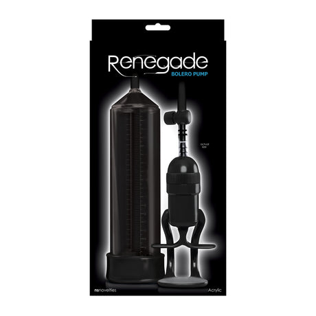 nsnovelties Renegade Bolero Penis Pump — 9-inch Acrylic, Black - NSN1122-13