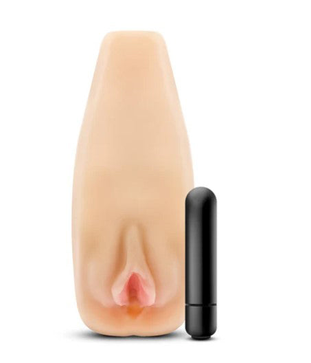 Blush Enlust Sabrina Male Masturbator with Vibrating Bullet — Beige, 7 in - BL-72723