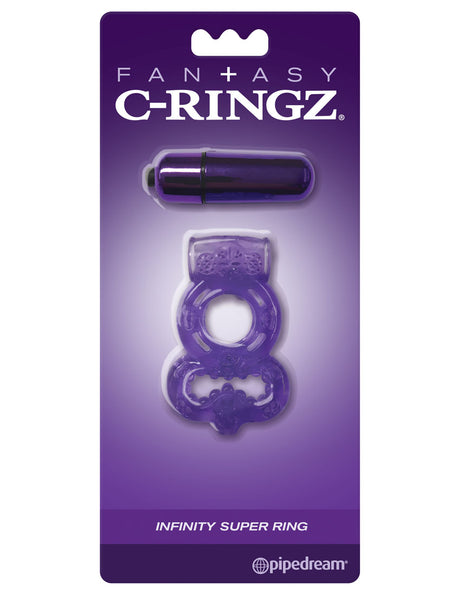 Pipedream Infinity Super Ring — Vibrating C-Ring (Purple) - PD5861-12