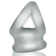 Oxballs Tri‑Squeeze Cocksling — Clear 3‑Ring Sling with Ballstretcher - OX-S3024-CLR