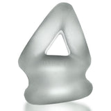 Oxballs Tri‑Squeeze Cocksling — Clear 3‑Ring Sling with Ballstretcher - OX-S3024-CLR
