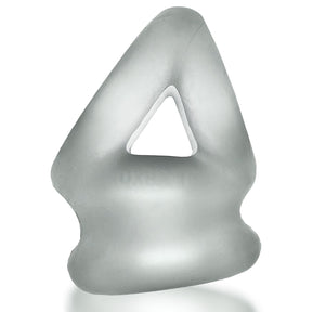 Oxballs Tri‑Squeeze Cocksling — Clear 3‑Ring Sling with Ballstretcher - OX-S3024-CLR