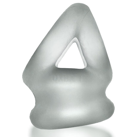 Oxballs Tri‑Squeeze Cocksling — Clear 3‑Ring Sling with Ballstretcher - OX-S3024-CLR