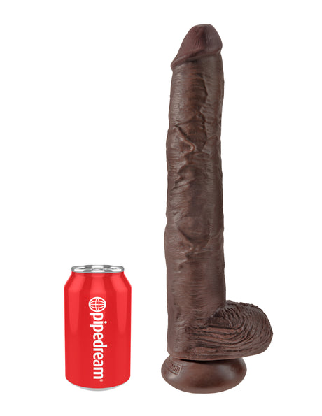 Pipedream King Cock 14-Inch with Suction Base — Brown - PD5534-29