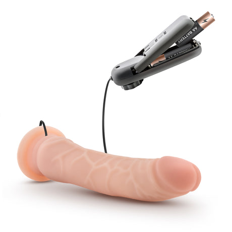 Dr. Skin - 8.5 Inch Vibrating Realistic Cock With Suction Cup - Vanilla by Blush
