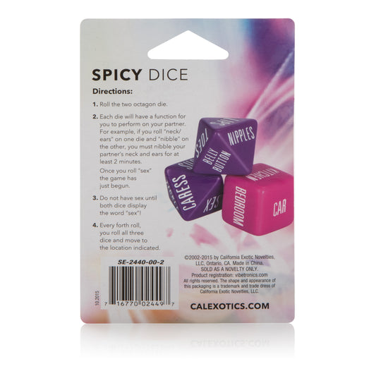 CalExotics Spicy Dice Adult Party Game for Couples - SE2440002