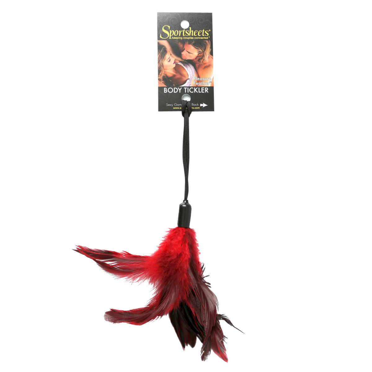 Sportsheets Pleasure Feather Tickler — Red Rooster Feathers - SS261-03