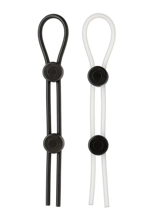 Cloud 9 Novelties Sensual XL Cock Ring 2-Pack — Black & White - WTC85224