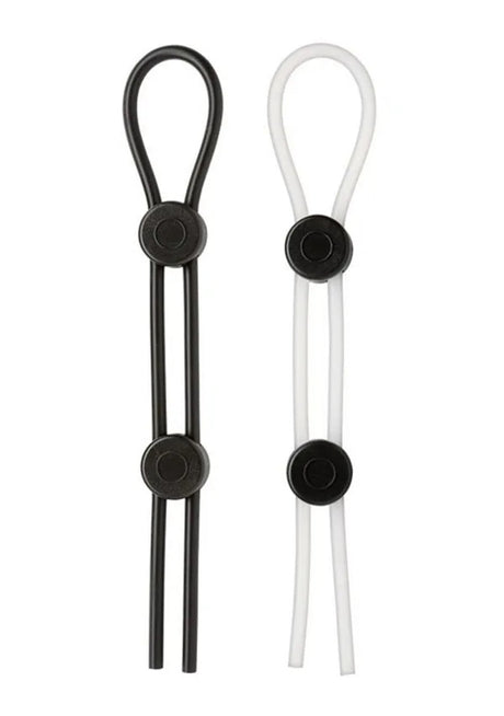 Cloud 9 Novelties Sensual XL Cock Ring 2-Pack — Black & White - WTC85224