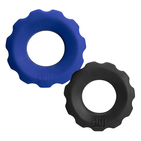 Oxballs Hunkyjunk Cog 2 C-Ring — Size C, Cobalt/Tar - OX-HUJ-103-CBLTAR