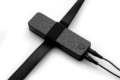 Power Pegger Silicone Vibrating Double Dildo With Harness - Black by XR Brands