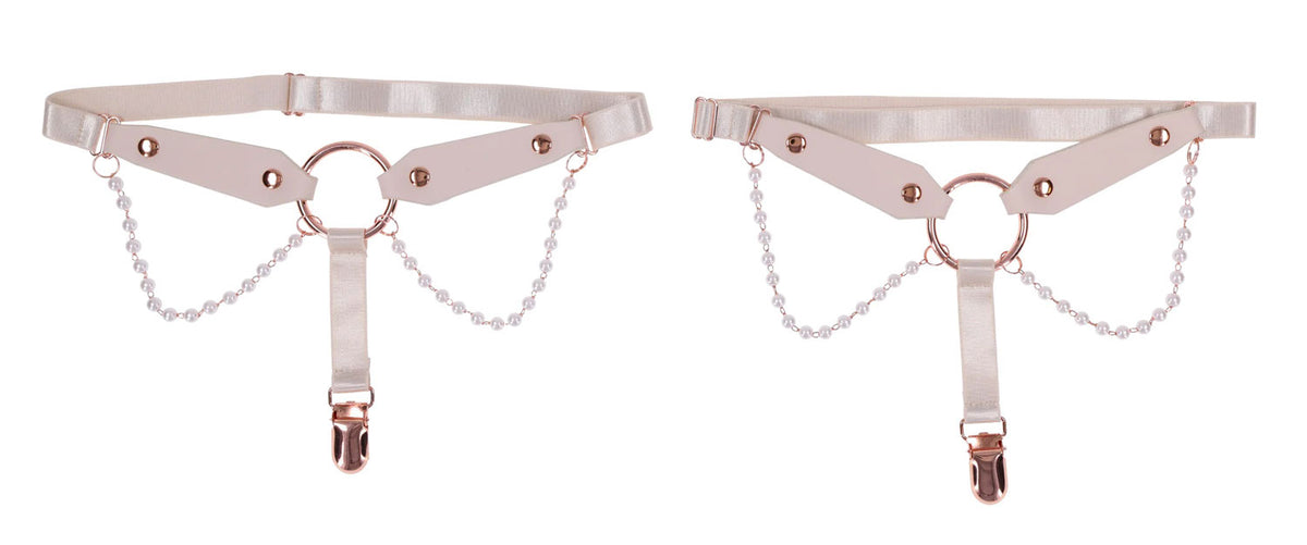 Sportsheets Peaches 'N Creame Pearl Garters — Peach - SS10213