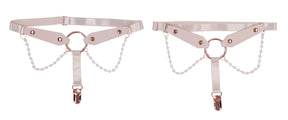 Sportsheets Peaches 'N Creame Pearl Garters — Peach - SS10213