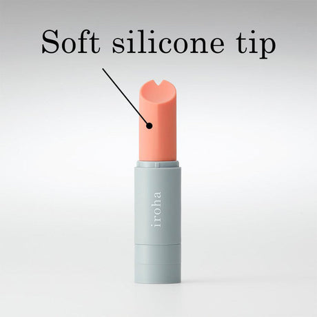 Iroha Stick Vibrator — Coral & Gray, Compact Waterproof - TN828
