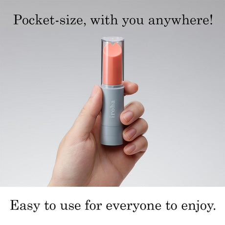 Iroha Stick Vibrator — Coral & Gray, Compact Waterproof - TN828