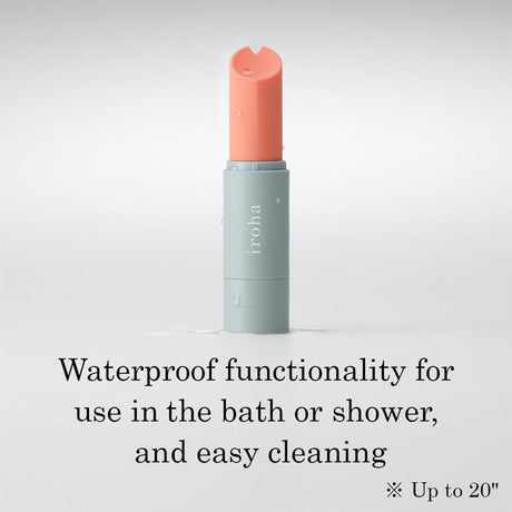 Iroha Stick Vibrator — Coral & Gray, Compact Waterproof - TN828