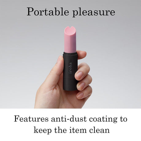 Iroha Stick Vibrator — Lilac & Black, Soft Silicone Tip - TN827