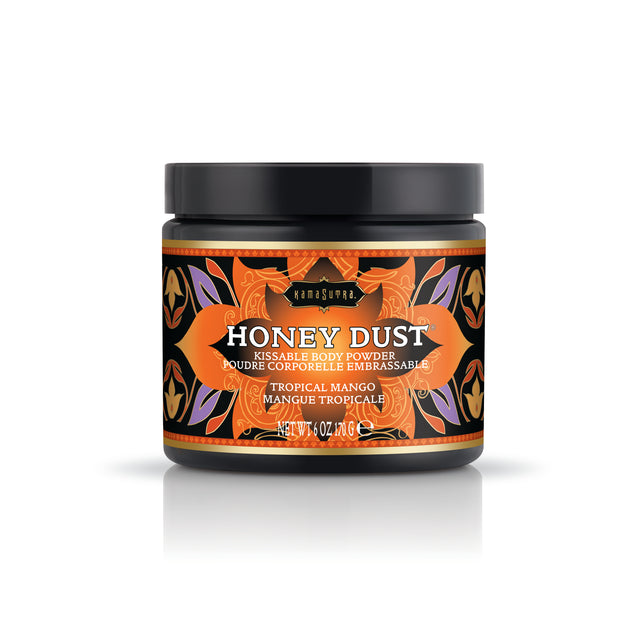 Kama Sutra Honey Dust Kissable Body Powder — Tropical Mango, 6 oz - KS12015