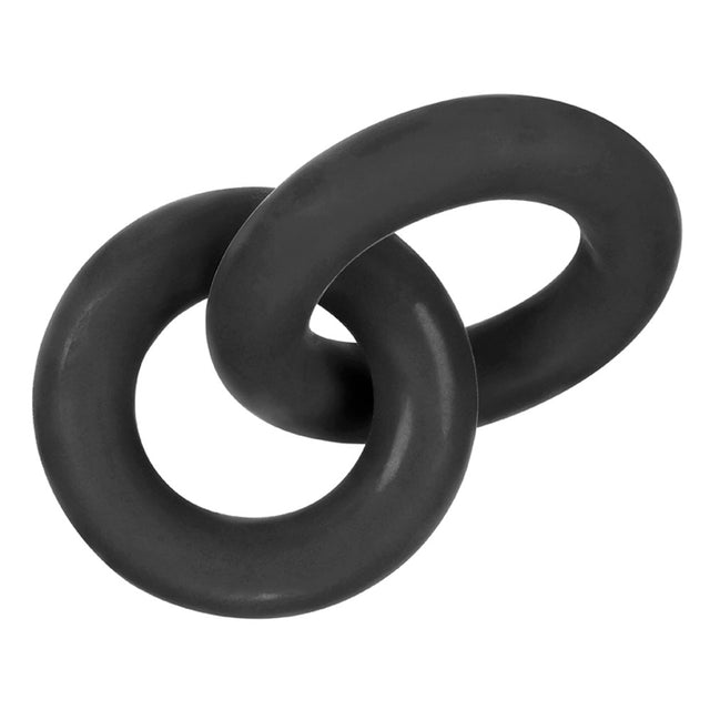 Oxballs Hunkyjunk Duo Linked Cock Ball Rings — Tar - OX-HUJ-104-TAR