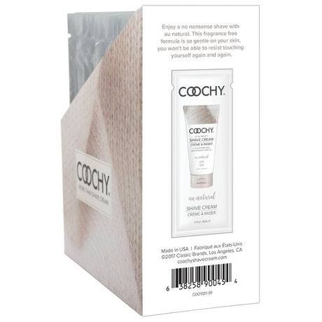 Coochy Au Natural Shave Cream Foil Samples — 24 x 15ml - COO1001-99D