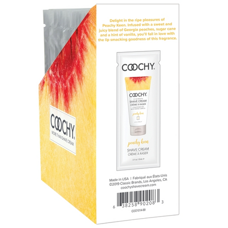 Coochy Shave Cream Peachy Keen — 24 x 15ml Foil Display - HP1034