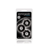 nsnovelties Renegade Chubbies — Black TPE Stackable Rings - NSN1111-13