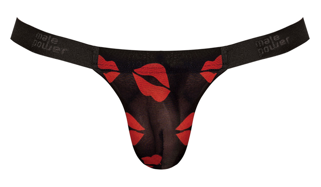 Kiss Me - Micro Thong v - Large/ X-Large - Sheer Lips by Male Power