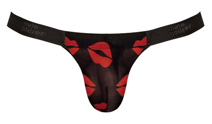 Kiss Me - Micro Thong v - Large/ X-Large - Sheer Lips by Male Power