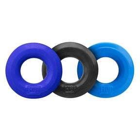 Hunkyjunk HUJ3 C-Ring 3-Pack — Cobalt Multi - OX-HUJ-102-BLUMULTI